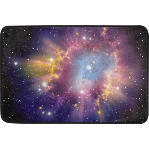 Gorgeous Space Scene Bathroom Mat Tea Table Bibulous Antiskid False Sleeping Cat Washable Kitchen Carpet Bathroom Carpet