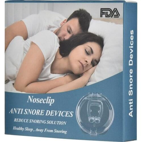 Silicone Magnetic Anti-snoring Nose Clip Snoring Sleep Paper Clip Sleep Aid Apnea Night Equipment with Case Health Care