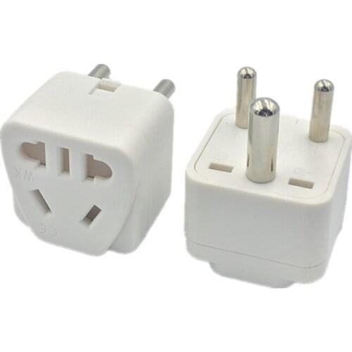 1PC 3 pin Universal CN/US/EU/AU to Small South Africa India Travel Pulg Adaptor AC Power Multi Function Outlet Adapter Socket