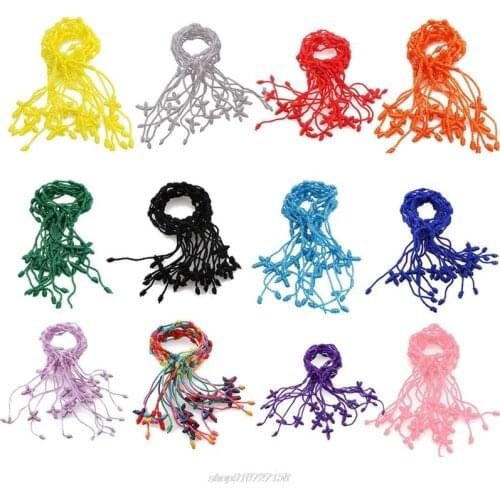 12Pcs Tibet Bracelet Red Cord Bracelet Adjustable Kabbalah 7 Knot String Cross Bracelet Amulet Protection Luck D09 20 Dropship