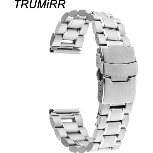 22mm Stainless Steel Watch Band for Motorola Moto 360 2 46mm 2015 Samsung Galaxy Gear 2 R380 R381 R382 Smartwatch Strap Bracelet