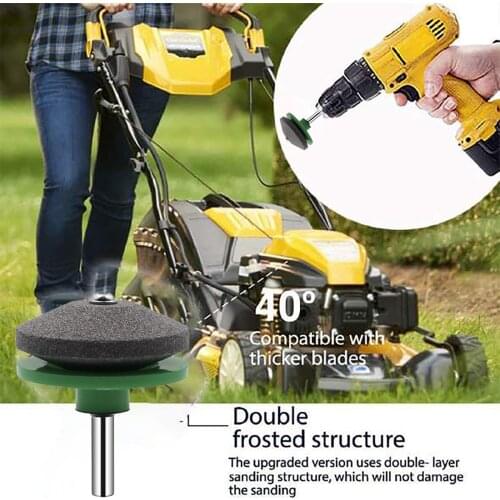 3PCS Knife Sharpening Drill Lawnmower 50mm Faster Blade Sharpener Grinding Garden Tools Rotary Garden Lawn Mower Parts Hot Sale