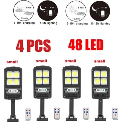 4pcs tabular oblong 48 LED Solar Motion Sensor Wall Light Outdoor Waterproof Garden Solar Street Lamp Garden emergency lighting