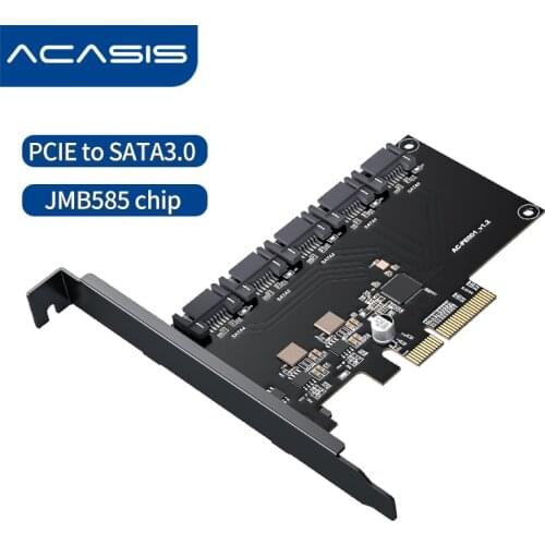 5 Ports SATA 6Gbps to PCI Express Controller Card PCI-e to SATA III Adapter/converter Pcie riser Expansion Adapter Board for PC