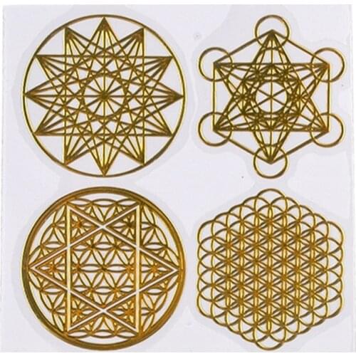 7 Chakra Copper Energy Tower Orgonite Stickers DIY Pyramid Epoxy Resin Material