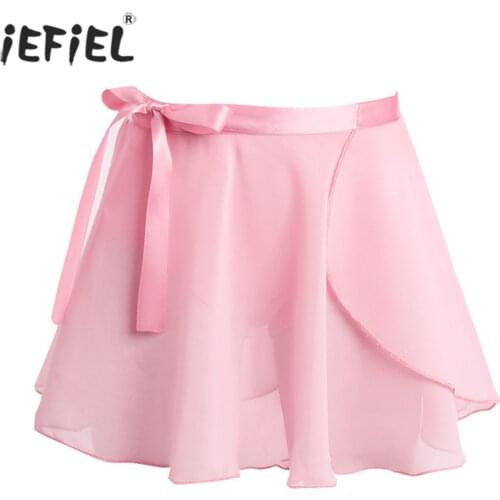 Bowknot Girls Skirts Basic Classic Chiffon Mini Skirt Spring Summer Ballet Dance Party Casual Pull-On Wrap Kids Skirt Clothes