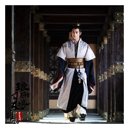 Free shipping Royal Chinese emperor empress traditional Ancient costume silk satin embroider stage gown robe suit queen Dress