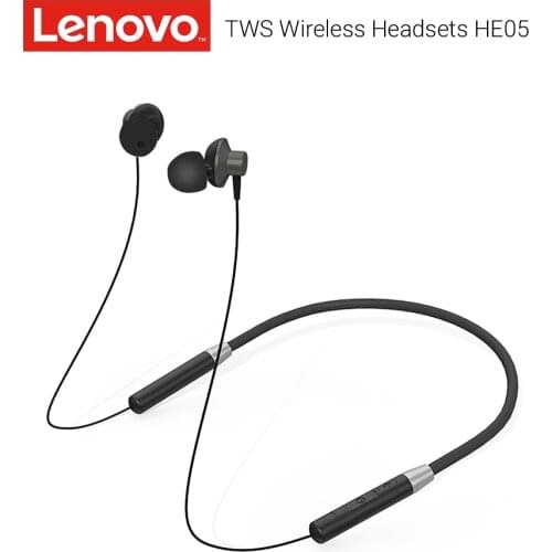 Lenovo HE05 Earphones Wireless headphones inalambicos for smartphone Bluetooth 5.0 with mic Waterproof Noise Canceling Neckband