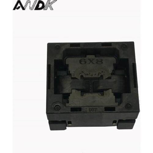 BGA24-1.0 OPEN TOP Burn in socket pin pitch 1.0mm IC size 6*8mm Pin Grid 5*5mm 4*6mm BGA24(6*8)-1.0 BGA24 VFBGA24 burn in socket
