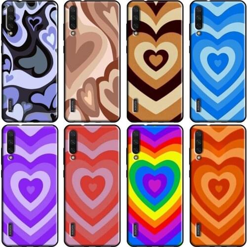 Latte Love Brown Heart Aesthetic Cover For POCO X3 NFC M3 Case For Xiaomi Mi Note 10 Lite A2 8 9 Mi 9T 10T Pro Mi 11 Back Cover
