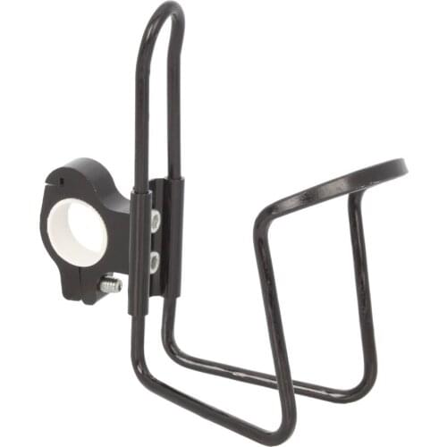 Black Universal Bar Can Cup Water Bottle Rack Holder with Adapter Motorcycle For Honda Yamaha Kawasaki Suzuki Chopper Bobber