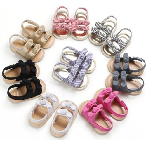 Newborn Baby Girl Soft Sole Floral Crib Shoes Infant Toddler Summer Sandals 0-12