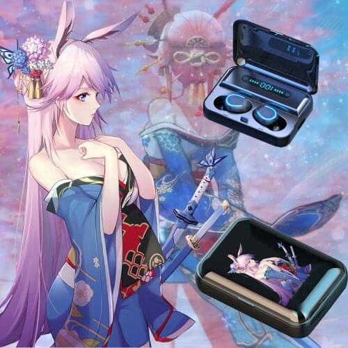 Game Honkai Impact Bluetooth earphones For Android Wireless Earbuds 5.0 Charging box HD Anime Kiana Kaslana Raiden Mei cosplay