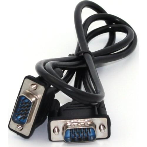 3pcs Top Quality Hot Blue 15 PIN SVGA HDB15 SUPER VGA M/M Male To Male Connector Cable Cord Extension Monitor FOR PC TV