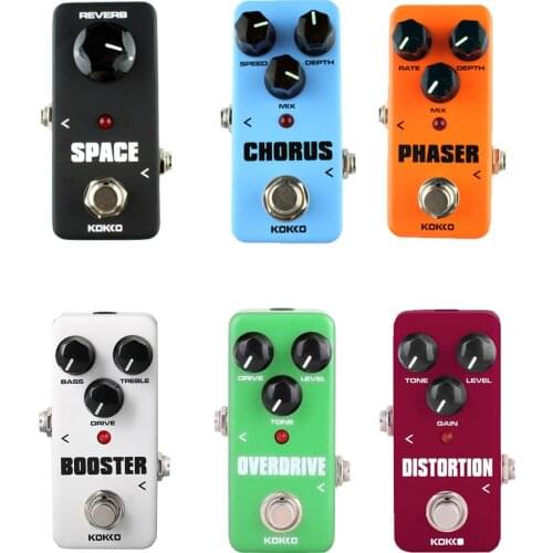 KOKKO Guitar Pedal Compressor Overdrive Booster Distortion Effect Pedal Tuner Power Adapter Cable Chorus Looper Reverb Pedal