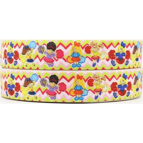 Q&N ribbon 7/8inch 22mm 161112011 cheerleaders printed grosgrain ribbon webbing 50yards/roll for hair tie free shipping