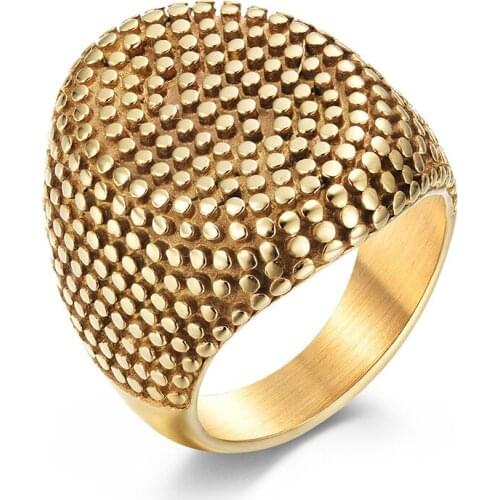 Stainless Steel Mens Rings Jackfruit Point Ring Fashion Coktail Finger Charm Cool Male Jewelry