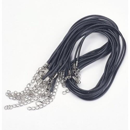 Chains Wax Line Kit Black Necklace Cords Rope 2mm Semi-Finished DIY Handmade Accessories Wholesale Crafts Finishes for Jewelry