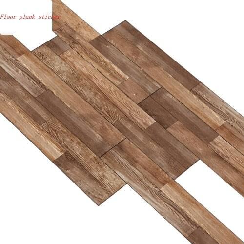 Wood grain floor sticker Living room Waterproof wear-resistant self-adhesive ground decorative floor tiles PVC wallsticker