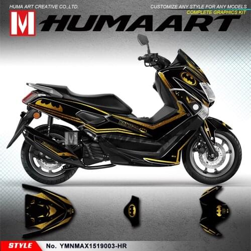 HUMAART Motorcycle Decals Scooter Bike Décor Kit for NMAX 125 155 2015 2016 2017 2018 2019, Customizable
