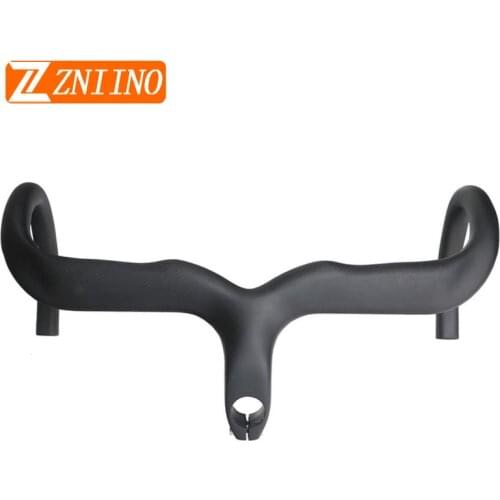 NO LOGO 2020 NEW T800 Matte Full Carbon Fiber Integrated Road Bicycle Handlebar Bike Handle Bent bars with stem 400/420/440mm