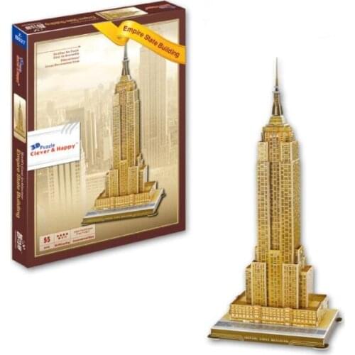 New York Empire State Builing Education 3D Paper DIY Jigsaw 3450 Puzzle Model Educational Toy Kits Children Boy Gift Toy