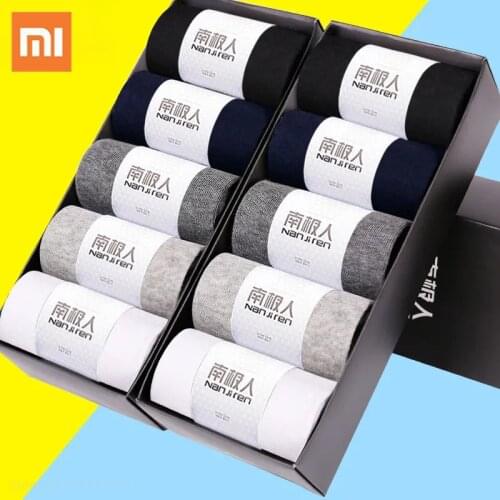 6 Pairs/lot Xiaomi Mens Business Autumn Summer Socks Classic Stockings Casual Athletic Thin Sox Breathable Deodorant Cotton Sock