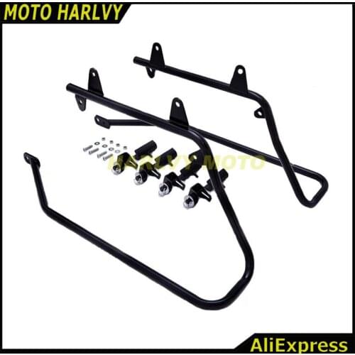 New Heavy duty Saddle bag Conversion Brackets Set For Harley HD Davidson Softail