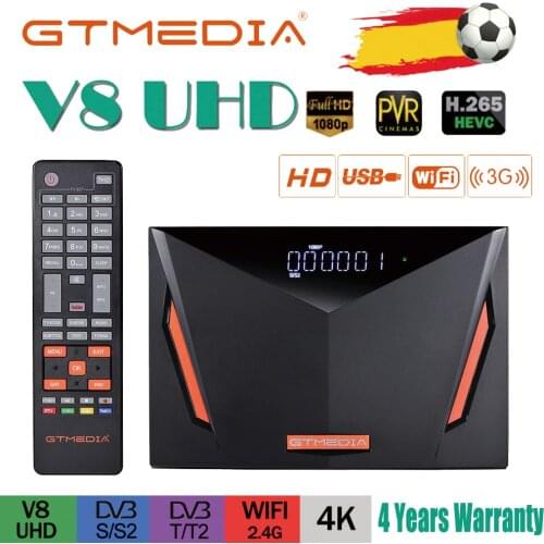 2021 new Gtmedia v8 uhd DVB-S2 4k satellite receiver Built in wifi H.265 Powered by Gtmedia V8 NOVA freesat v9 super no app
