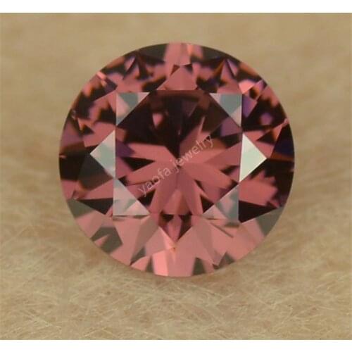Wholesale Zircon 3~20mm Deep Rhodolite Color Round Brilliant Shape Cut Synthetic Cubic Zirconia Gems Loose CZ Stone For Jewelry