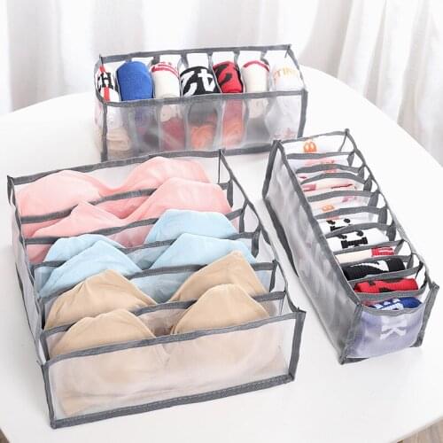 1pc Dormitory Closet Organizer for Socks Home Separated Underwear Storage Box Bra Organizer Foldable Drawer Organizer Storage