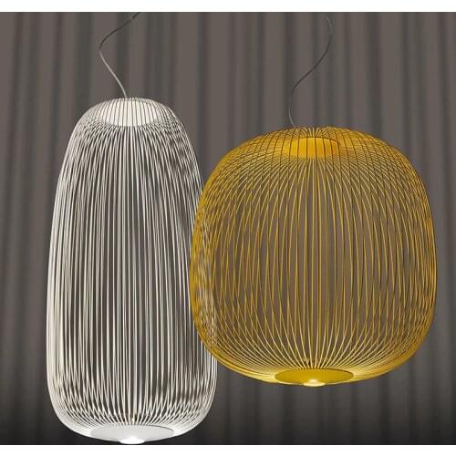 Foscarini Spokes Pendant Lamp Modern Bird Cage Led Pendant Light Fixtures Living Dining Room Home Decor Kitchen Hanging Lamps