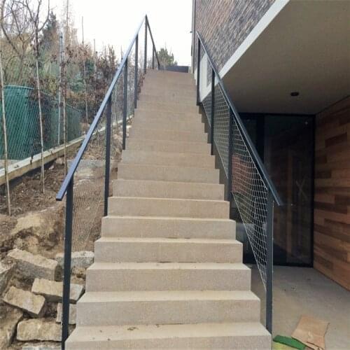 Customized SUS 316 ferrule type stainless steel wire rope mesh for balustrade or stairs railing mesh