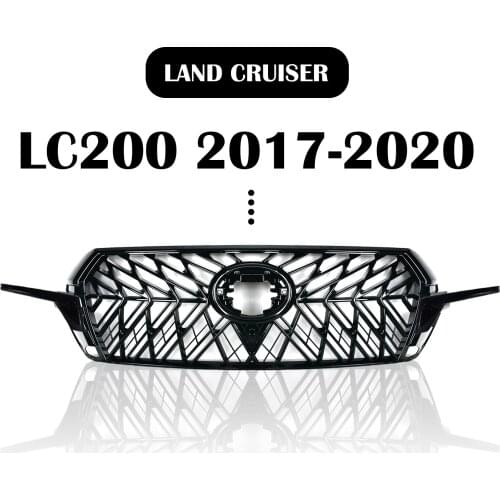 For Land Cruiser Bumper Grilles For Land Cruiser LC200 2017 2018 2019 2020 Front Bumper Mesh Cover Racing Grill Grills