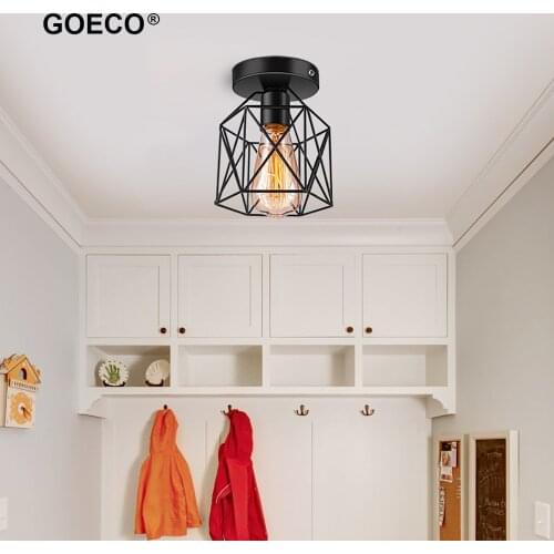Retro Iron Ceiling Light Vintage Modern Ceiling Lamp Bedroom Living Room Kitchen Aisle Cafe Hotel Balcony Nordic Lighting E27