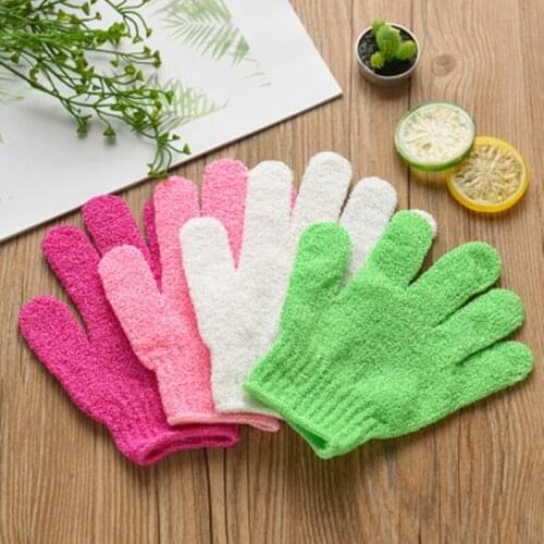 Five Fingers Bath Towel Gloves Bath Shower Candy Colors Body Wash Skin Spa Bath Scrubber Clean Brush Bath Amenities Multicolor