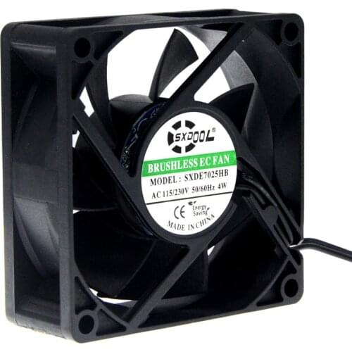SXDOOL EC Motor Cooling Fan 70mm,70X25mm 115V 230V Dual Voltage for Cabinets Exhaust Chassis