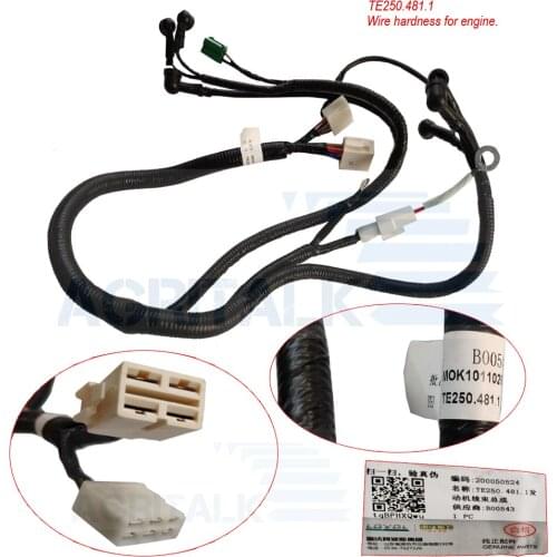 Wire hardness for engine (send us the nameplate firstly) for Lovol TE series tractor, Part number: TE250.481.1