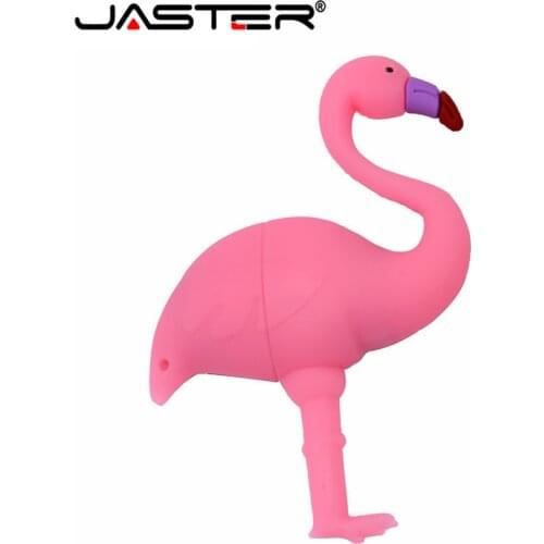 JASTER Pen drive Flamingo USB Flash Drive 32GB 64GB 16GB 8GB 4GB U Disk Memory Stick Pendrive Waterproof key usb child Gifts