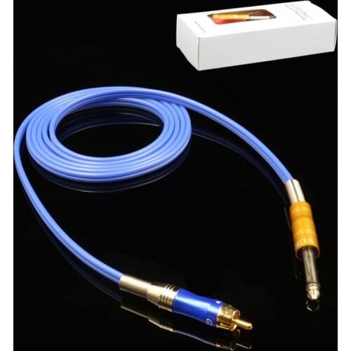 Recommend!!! Top Quality RCA Tattoo Clip Blue Rubber Silicone Cord For Tattoo Power Supply Tattoo Machine Free Shipping
