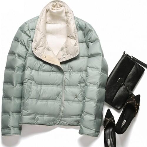 SEDUTMO Winter Fashion Slim Duck Down Coat Women Ultra Light Short Puffer Jackets Autumn Pocket Casual Parkas ED1518