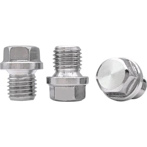 1pcs 3/4 1 1-1/4 1-1/2 Hex flange plug screws outer hexagonal G thread oil plugs with side stainless steel pipe with screws