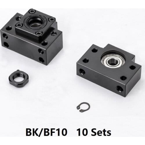 10pcs BK10 Fixed Side and 10pcs BF10 Floated Side for RM1204 ball screw end support cnc part 10 sets BK/BF10