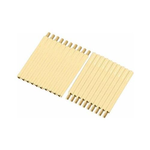 20pcs M3 50+6mm Female Male Thread Brass Hex Standoff Spacer Screws PCB Pillar