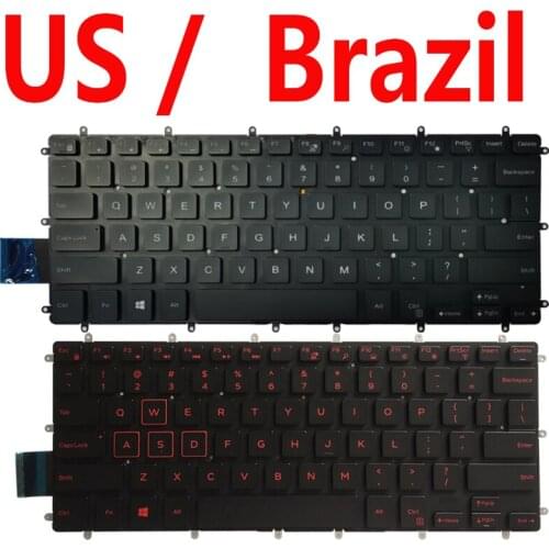 NEW US Laptop Keyboard For DELL Inspiron 13 5368 5378 5369 5370 5379 7368 7378 7368 7370 7373 7375 7378 red/white backlight