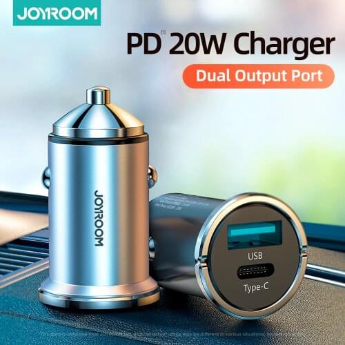 Car Charger Joyroom 20W PD USB Type C Fast Charging for iPhone 12 Pro Max Mini Soket in Car USB Charger For iPhone Xiaomi Mobile