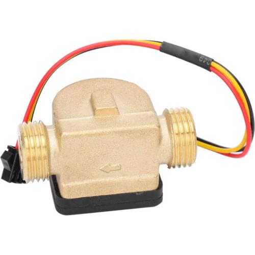 Liquid Level Sensor G1/2in Male Water Flow Sensor Counter Brass Hall Flowmeter DC 3-24V for Water Heaters Credit Card