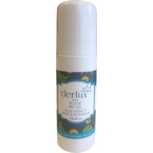 DERLUX - Rescue Bio-Gel Arnica & Aloe Vera. Dosage using Roll-on anti pain 60 ml