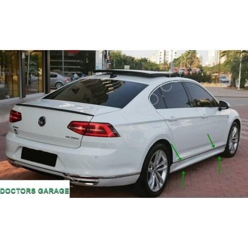 For Volkswagen Passat B8 Sill Side Bumper Attachment 2015 2016 2017 2018 2019 2020 2 Pcs All Colors Trim Body Kit Car Accessory