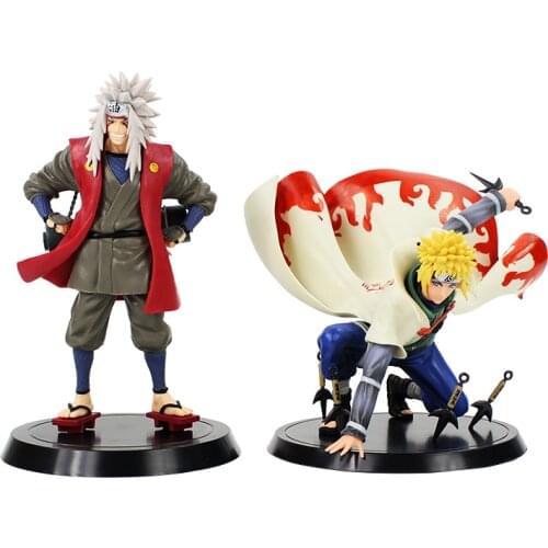14-18cm 2styles Anime Naruto Jiraiya Namikaze Minato PVC Action Figure Toys Model Doll